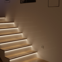 Лестница с автоматической подсветкой